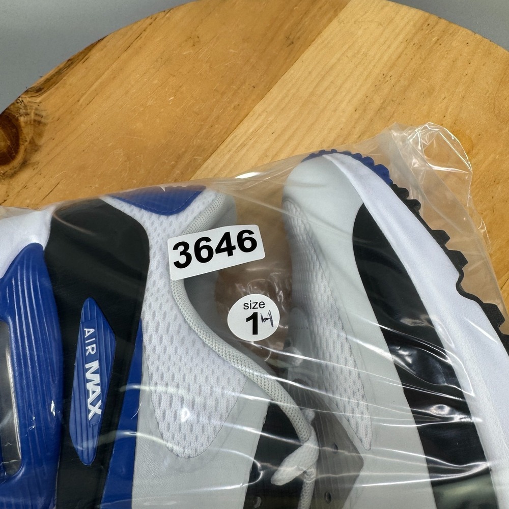 Nike Air Max 90 Golf Mens Size 14 Shoes White Royal Blue Spikeless DX5999-141 - Picture 9 of 9